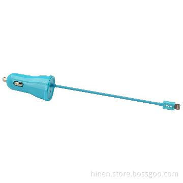 Car charger with lightning cable